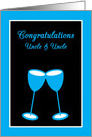 Gay Uncle Marriage Blue Toasting Glasses card