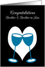 Gay Brother & Brother-in-Law Congratulations Marriage Toast card