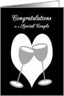 Congratulations Lesbian Wedding Silver Toasting Glasses card