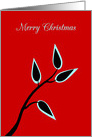 Christmas Greetings Simple Beautiful Tree Silhouette card