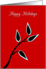 Happy Holidays Christmas Simple Beautiful Tree Silhouette card