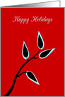 Business Christmas Happy Holidays Simple Beautiful Tree Silhouette card