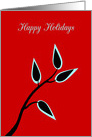 Business Christmas Happy Holidays Simple Beautiful Tree Silhouette card