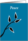 New Year’s Peace Message to Society Simple Beautiful Tree Silhouette card