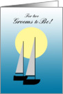 Gay Wedding Shower Friend Two Boats Sailing in the Sunlight card
