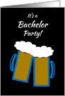 Invitation Gay Bachelor Party Grooms Toasting Beer Mugs card