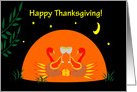 Thanksgiving Wine Vegetarian Humor Grateful Toasting Turkeys in Tent card