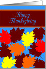 Thanksgiving Autumn Falling Colorful Leaves card