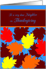 Neighbor Thanksgiving Autumn Falling Colorful Leaves card