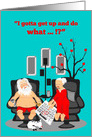 Christmas Humor Lazy Beer drinking Santa card