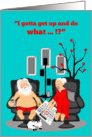 For Couple Christmas Humor Lazy Beer drinking Santa card