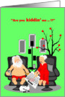 Parents Christmas Humor Lazy Beer drinking Santa card