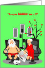 Boss Christmas Humor Lazy Beer drinking Santa card