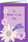 Mother in law Day Daisies and Butterfly card