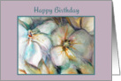 Birthday Flowers Colorful Wild Roses Watercolor Print card