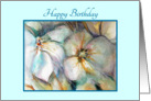 Birthday Missing You Colorful Wild Roses Watercolor Print card