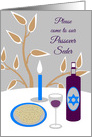 Invitation Passover Seder Kosher Wine and Matzah card