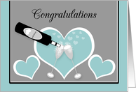 Congratulations Gay Engagement Toasting Champagne Glasses and Hearts card