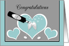 Congratulations Gay Engagement Toasting Champagne Glasses and Hearts card