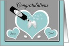 Congratulations Gay Engagement Custom Name Champagne and Hearts card