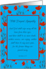 Sympathy Religious Scripture Revelation in Red Poppy Frame card