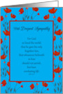 Sympathy Father Religious Scripture John 3:16 in Red Poppy Frame card