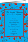 Husband Sympathy Religious Scripture John 3:16 in Red Poppy Frame card