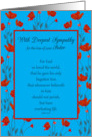 Sympathy Sister Religious Scripture John 3:16 in Red Poppy Frame card