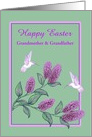 Grandparents Easter Custom White Hummingbirds on Lilac Tree Branch card