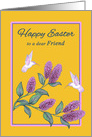 Friend Easter White Hummingbirds on Lilac Tree Branch card