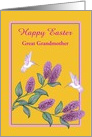 Great Grandmother Easter White Hummingbirds on Lilac Tree card