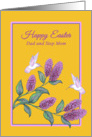 Easter for Dad and Step Mom White Hummingbirds on Lilac Tree card