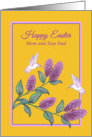 Easter for Mom and Step Dad White Hummingbirds on Lilac Tree card
