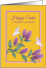 Easter for Neighbor and Family White Hummingbirds on Lilac Tree card