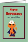 Nurses Day Custom Mother Cute Kitty Cat Nurse card