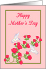 General Mother’s Day White Hummingbirds With Pink Roses card
