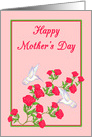 Across the Miles Mothers Day Hummingbirds and Pink Roses card