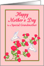 Mother’s Day Grandmother White Hummingbirds and Pink Roses card