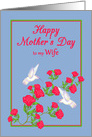 Wife Mother’s Day Hummingbirds and Pink Roses card