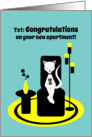 Congratulations New Apartment Funny Stylistic Texting Cat card