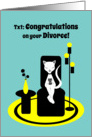 Congratulations on Divorce Funny Stylistic Texting Cat card