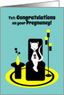 Congratulations on Pregnancy Funny Stylistic Texting Cat card