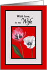 Get Well Cancer Patient For Wife Handpainted Tulips Print card