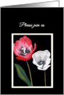 Invitation Wedding Marriage Tulips Side by Side Print card