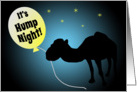 Hump Day Silhouetted Camel Under Starry Night Sky card