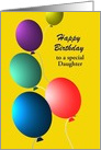 Daughter Birthday Custom Relationship Colorful Floating Balloons card