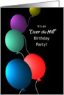 Invitation for 40th Birthday Party Colorful Floating Balloons card