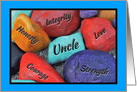 Uncle Father’s Day Colorful Painted Rocks card