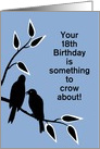 Custom Age Birthday Humor Silhouetted Black Crows in Tree card