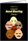 Invitation Cancer Head Shaving Party Bald Headed People card